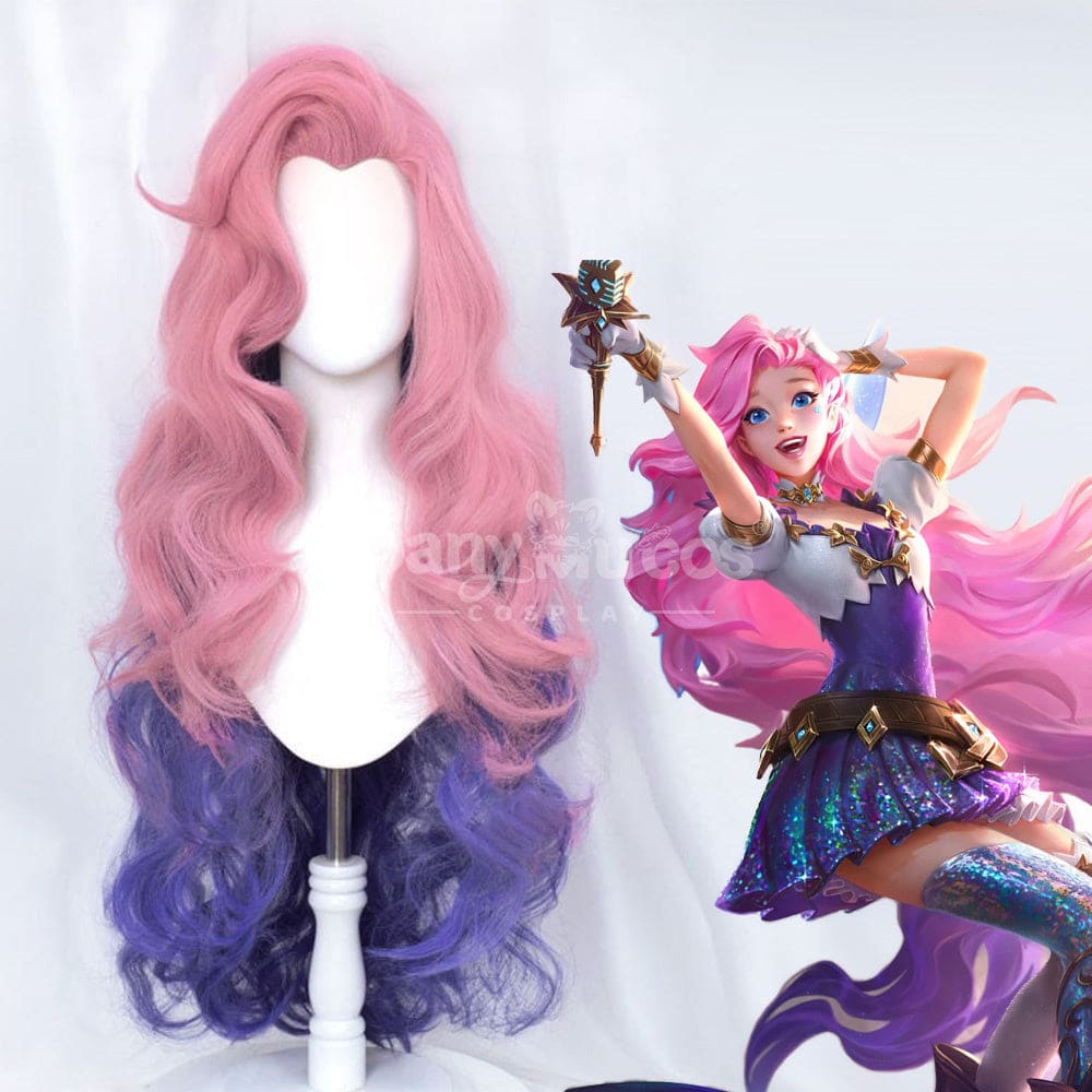 【In Stock】Game League Of Legends Cosplay Gradient Color Fluffy Seraphine Wig Wigs