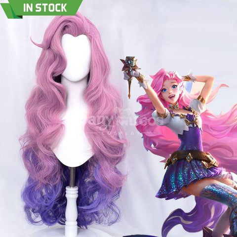 【In Stock】Game League Of Legends Cosplay Gradient Color Fluffy Seraphine Wig Wigs