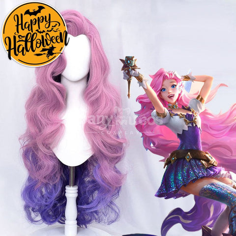 【In Stock】Game League Of Legends Cosplay Gradient Color Fluffy Seraphine Wig Wigs