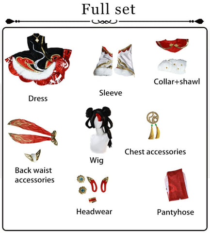 【In Stock】Game League of Legends Cosplay Gwen Christmas Cosplay Costume Costume and Wig / S Cosplay Costumes