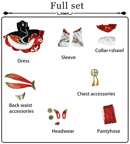 【In Stock】Game League of Legends Cosplay Gwen Christmas Cosplay Costume Costumee / S Cosplay Costumes