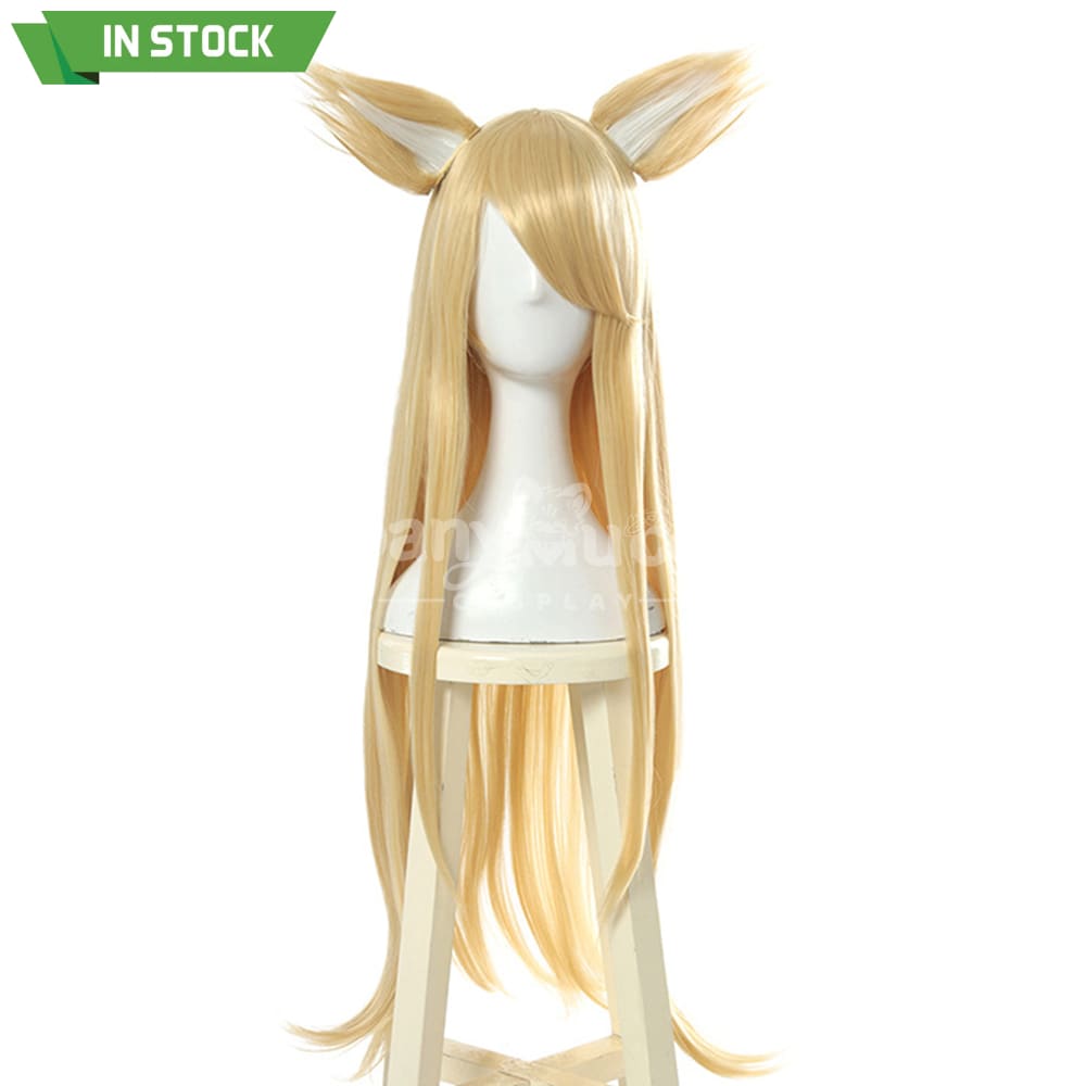 【In Stock】Game League Of Legends Cosplay K/Da Ahri Wig Long Blond Wigs