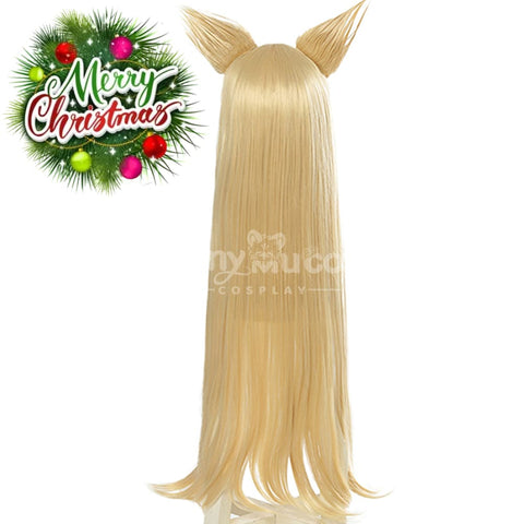 【In Stock】Game League Of Legends Cosplay K/Da Ahri Wig Long Blond Wigs