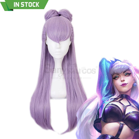 【In Stock】Game League Of Legends Cosplay K/Da Evelynn Wig Long Pink Grey Wigs