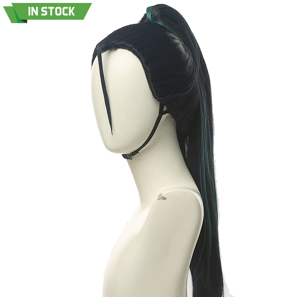 【In Stock】Game League Of Legends Cosplay K/Da Kaisa (Green) Wig Long Dark Wigs