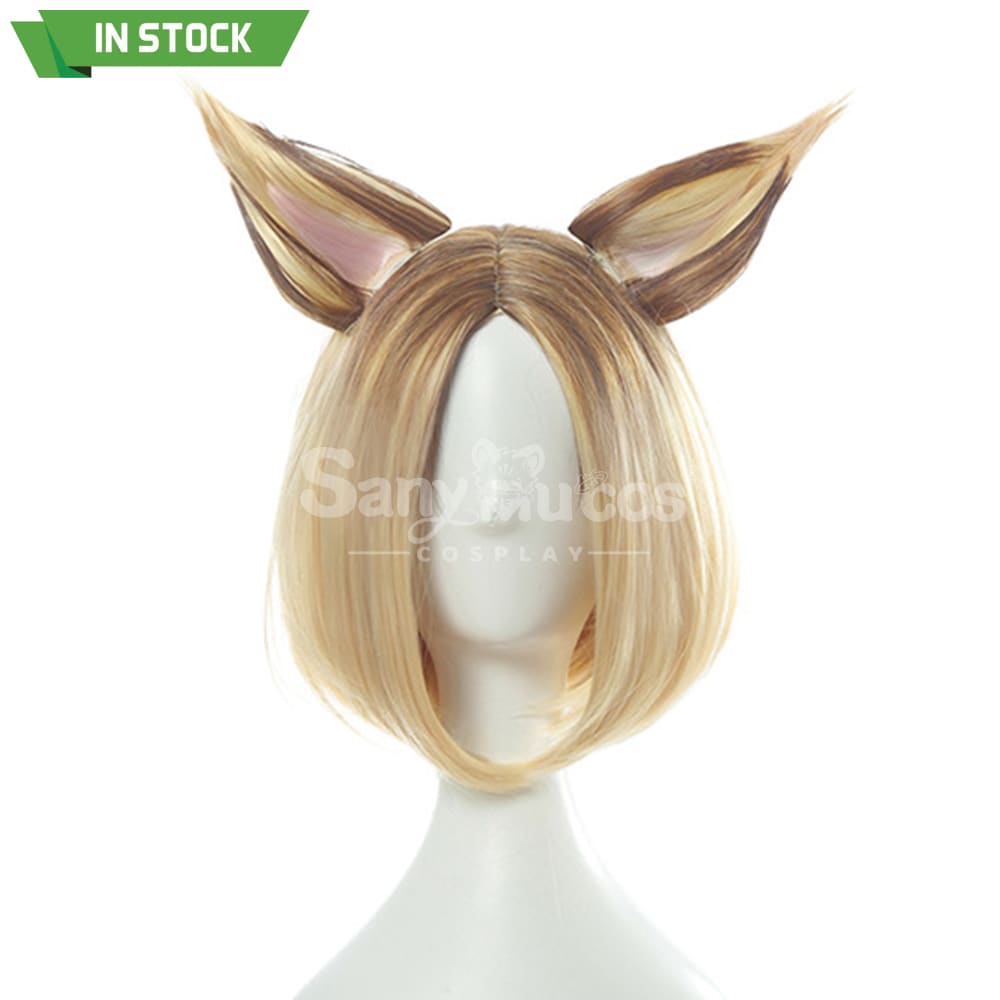 【In Stock】Game League Of Legends Cosplay Prestige K/Da Ahri Wig Short Blond Wigs