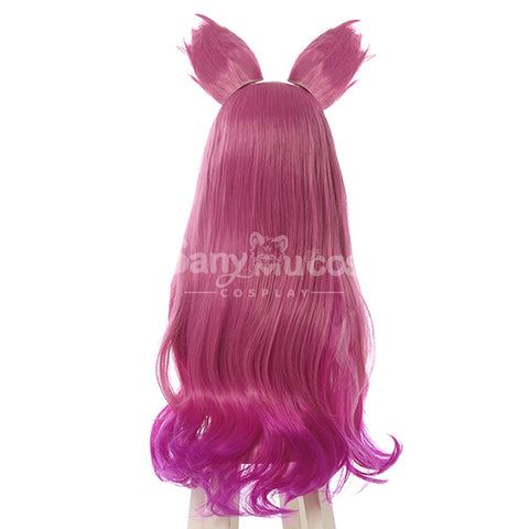 【In Stock】Game League Of Legends Cosplay Spirit Blossom Ahri Wig Long Dark Pink Wigs