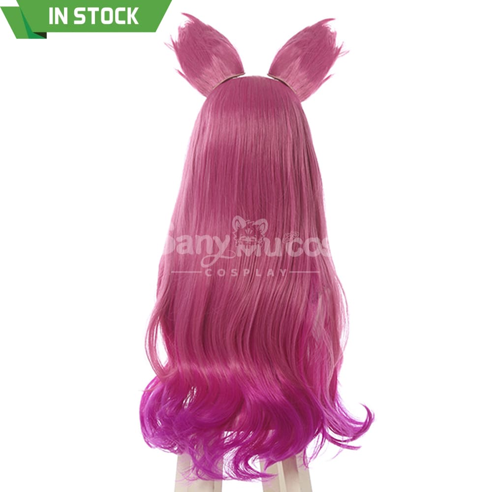 【In Stock】Game League Of Legends Cosplay Spirit Blossom Ahri Wig Long Dark Pink Wigs