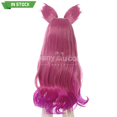 【In Stock】Game League Of Legends Cosplay Spirit Blossom Ahri Wig Long Dark Pink Wigs