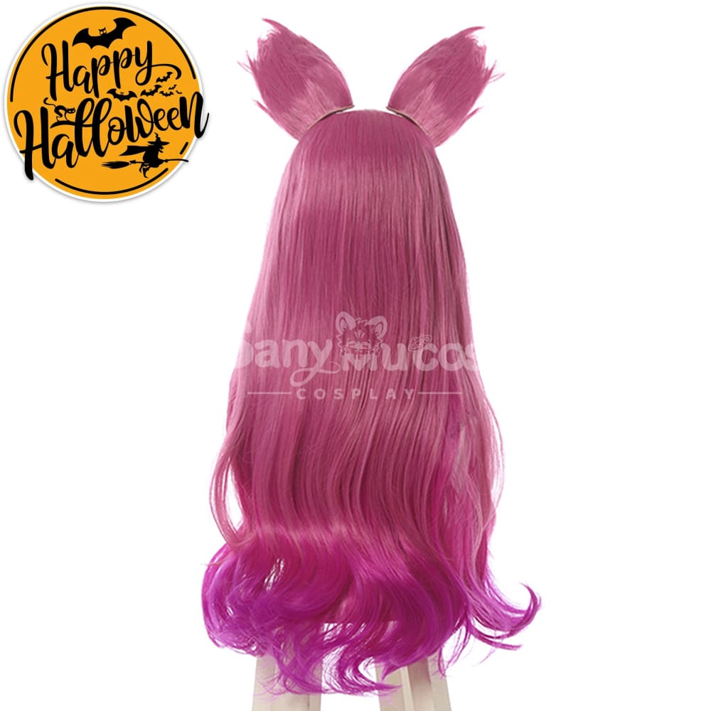 【In Stock】Game League Of Legends Cosplay Spirit Blossom Ahri Wig Long Dark Pink Wigs