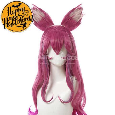 【In Stock】Game League Of Legends Cosplay Spirit Blossom Ahri Wig Long Dark Pink Wigs