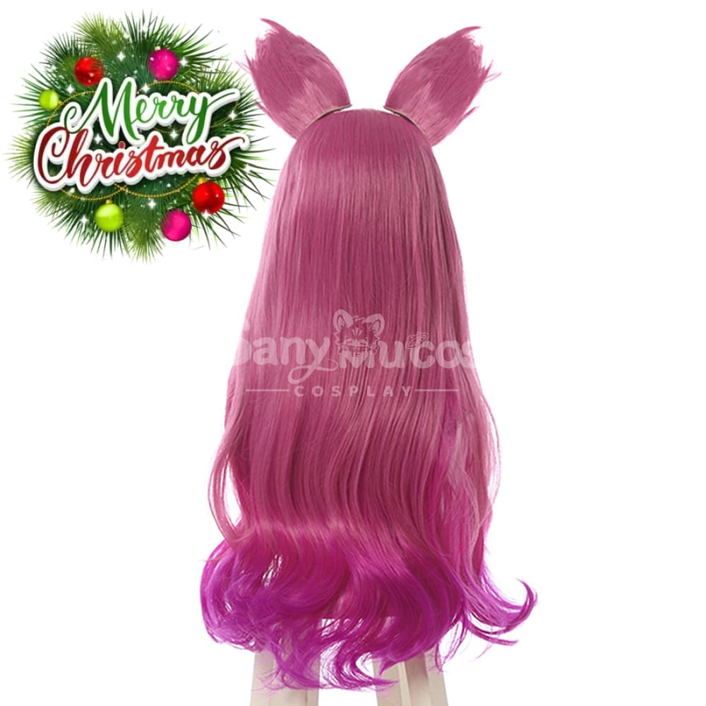 【In Stock】Game League Of Legends Cosplay Spirit Blossom Ahri Wig Long Dark Pink Wigs