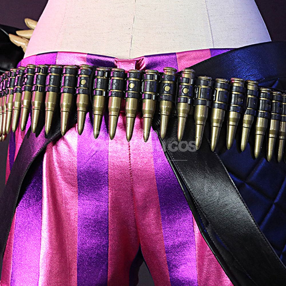 【In Stock】Game League Of Legends Jinx Sexy Top And Pants Cosplay Costume Costumes