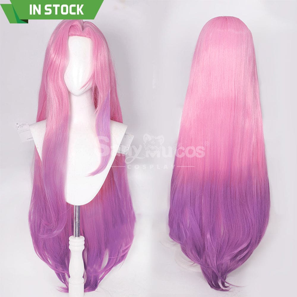 Game League Of Legends: Wild Rift Cosplay Crystal Rose Seraphine Wig Wigs