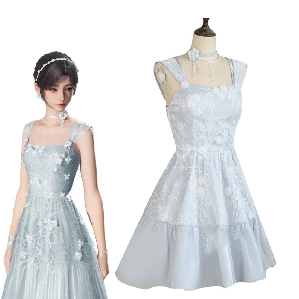 【In Stock】Game Love and Deepspace Cosplay Blue Dress Evol Cosplay Costume Cosplay Costumes