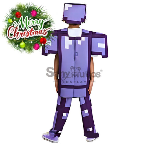 【In Stock】Game Minecraft Cosplay Diamond Set Costume Kid Size Costumes