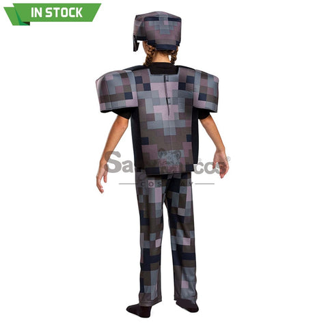 【In Stock】Game Minecraft Cosplay Diamond Set Costume Kid Size Costumes