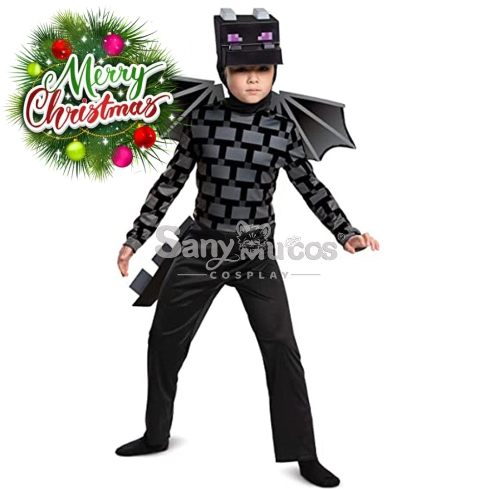 【In Stock】Game Minecraft Cosplay Ender Dragon Costume Kid Size Costumes