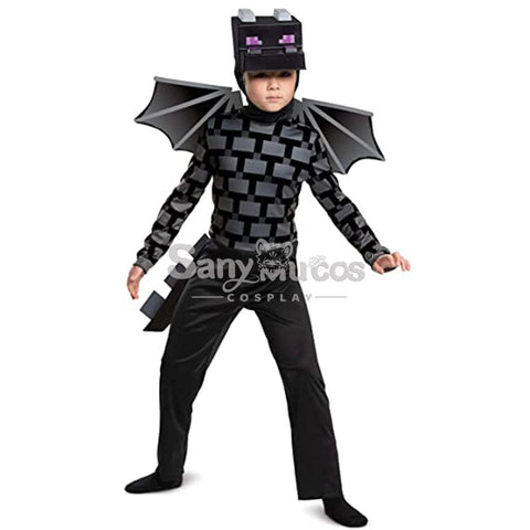 【In Stock】Game Minecraft Cosplay Ender Dragon Costume Kid Size Costumes