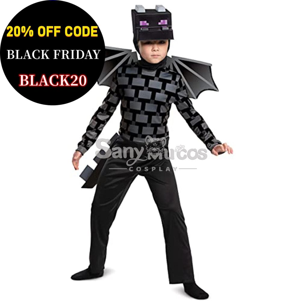 【In Stock】Game Minecraft Cosplay Ender Dragon Costume Kid Size Costumes