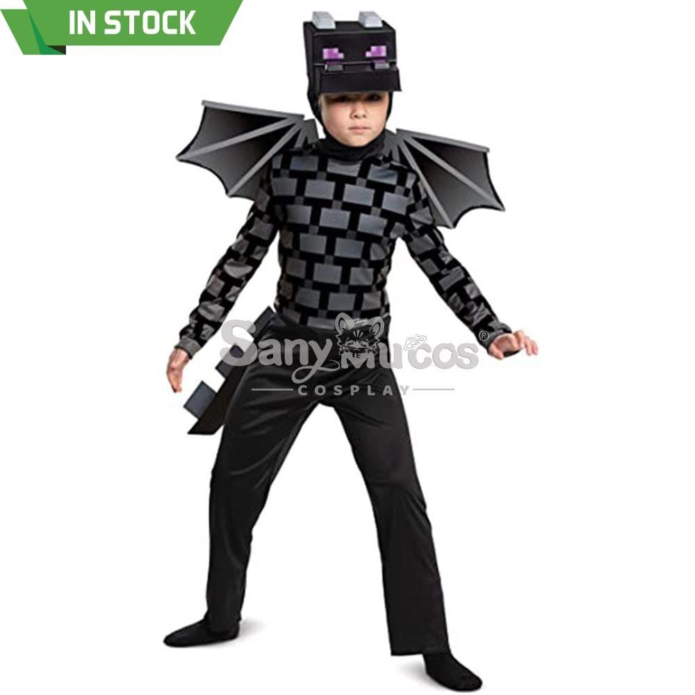 【In Stock】Game Minecraft Cosplay Ender Dragon Costume Kid Size Costumes