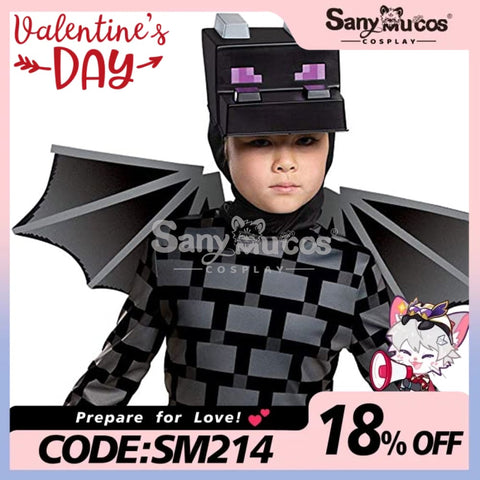 【In Stock】Game Minecraft Cosplay Ender Dragon Costume Kid Size Costumes