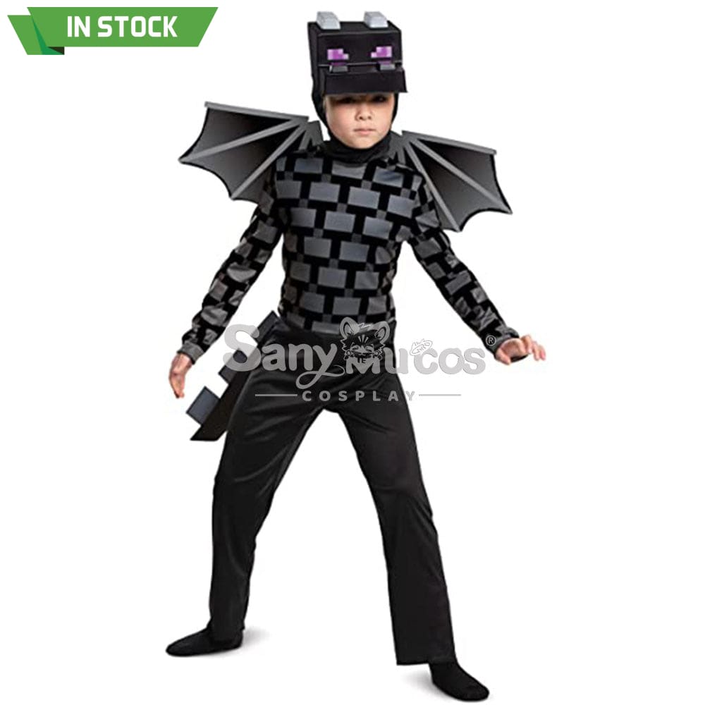 【In Stock】Game Minecraft Cosplay Ender Dragon Costume Kid Size Costumes