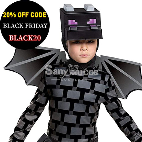 【In Stock】Game Minecraft Cosplay Ender Dragon Costume Kid Size Costumes