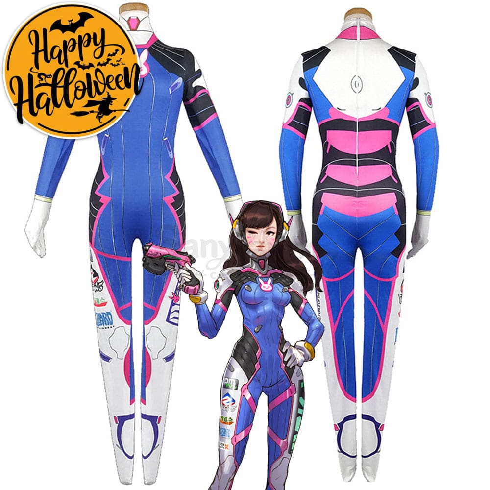 【In Stock】Game Overwatch D.va Cosplay Bodysuit Classic Dva Suit Costumes