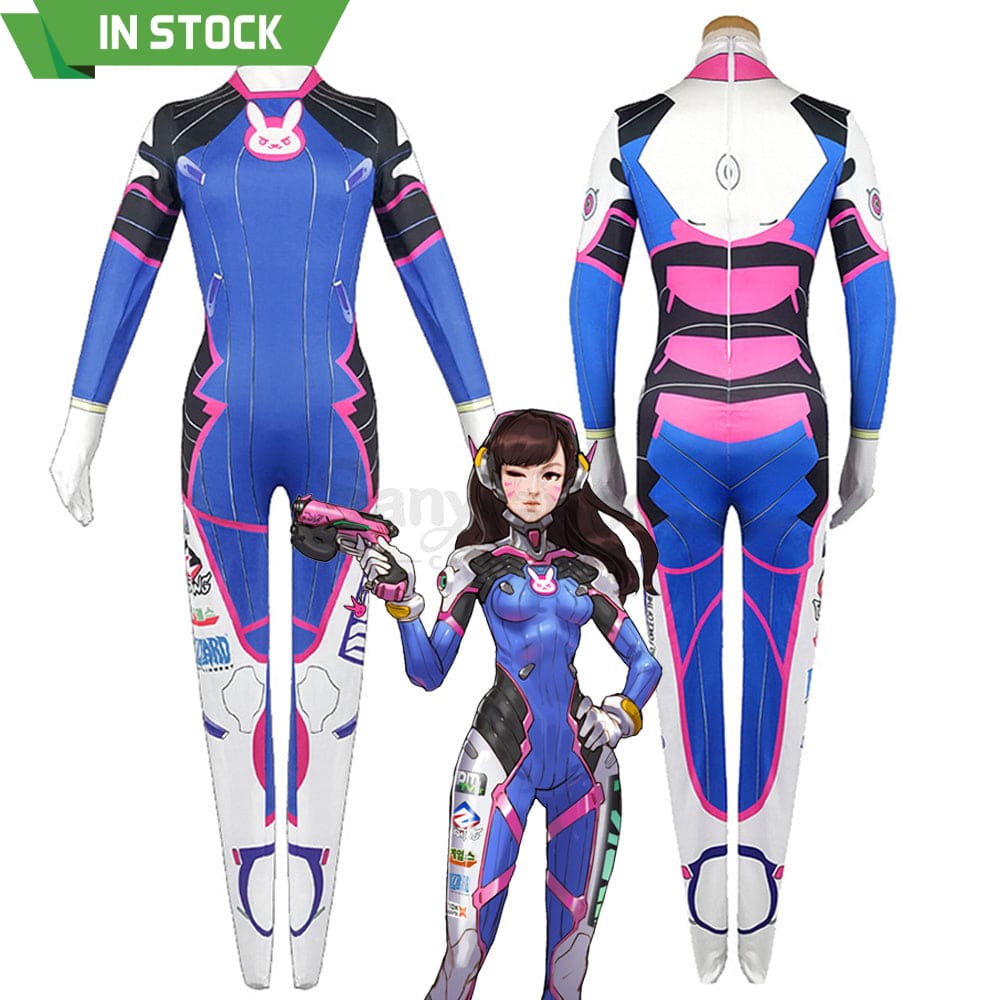 【In Stock】Game Overwatch D.va Cosplay Bodysuit Classic Dva Suit Costumes