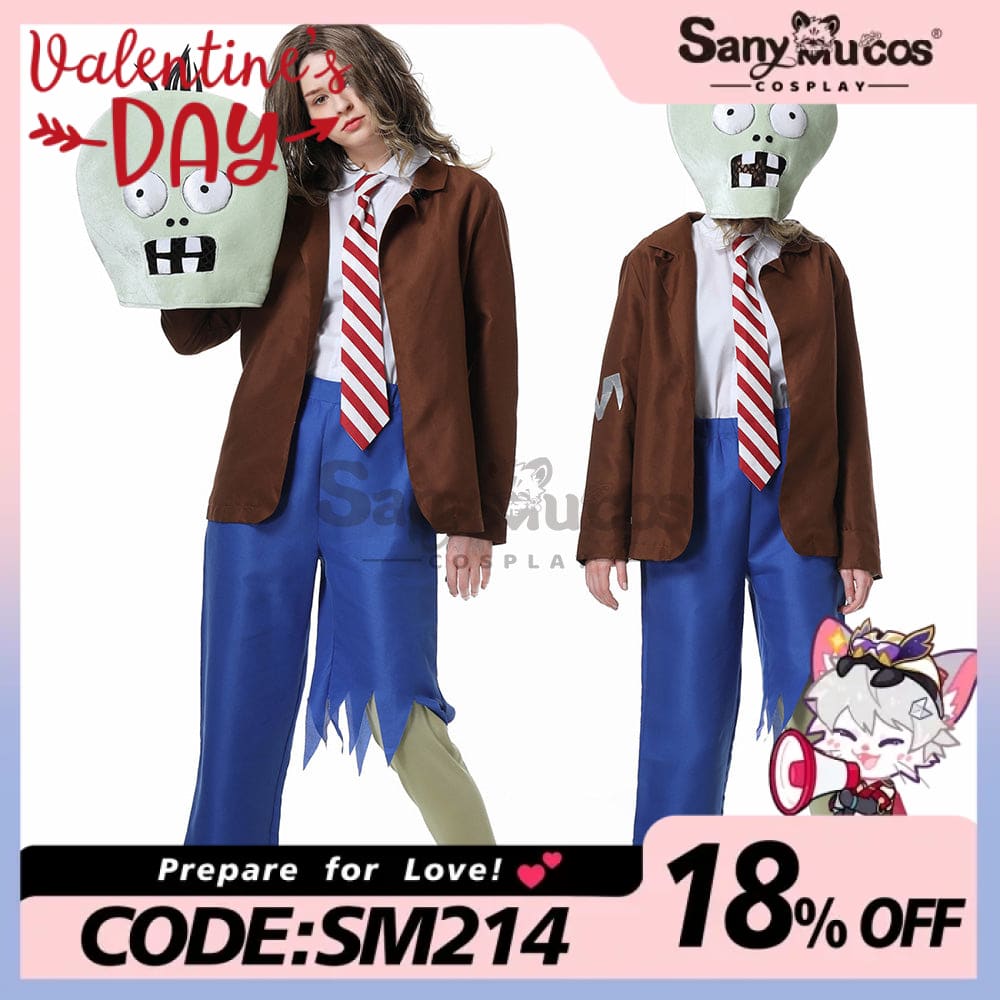 【In Stock】Game Plants Vs. Zombies Cosplay Zombie Costume Female Costumes