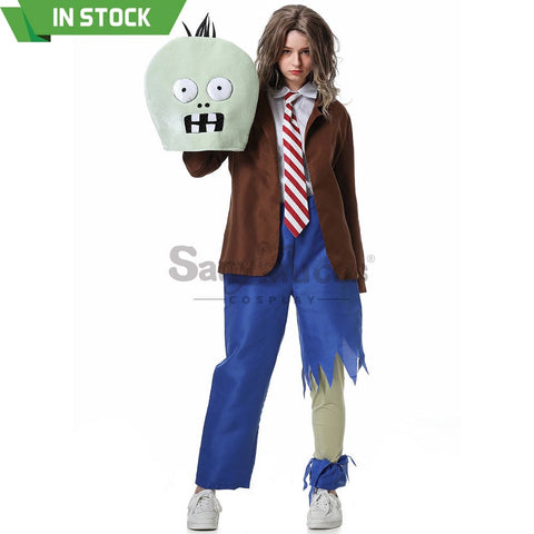 【In Stock】Game Plants Vs. Zombies Cosplay Zombie Costume Female Costumes