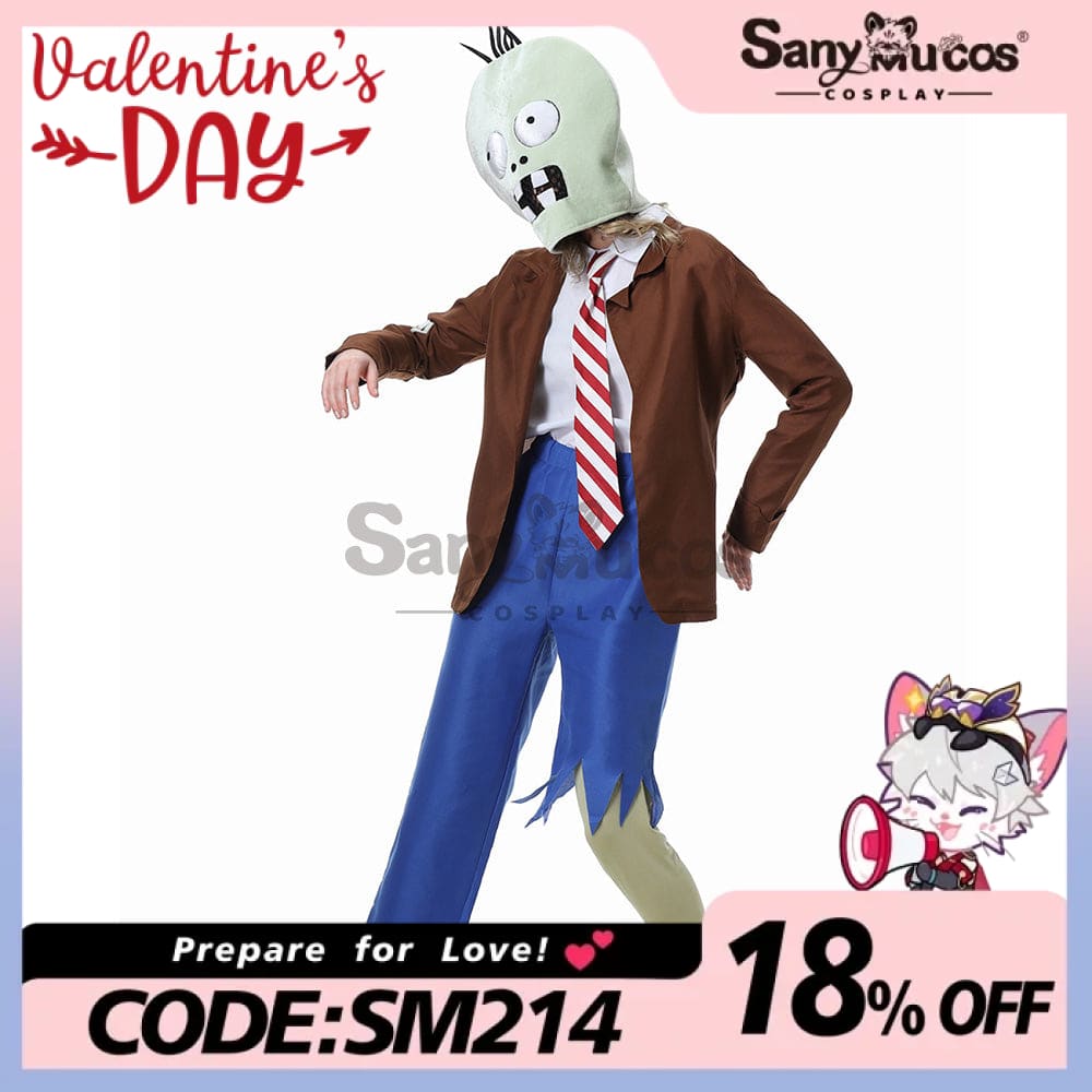 【In Stock】Game Plants Vs. Zombies Cosplay Zombie Costume Female Costumes