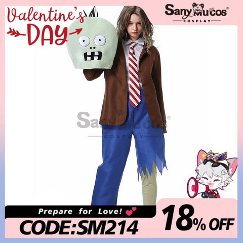 【In Stock】Game Plants Vs. Zombies Cosplay Zombie Costume Female Costumes