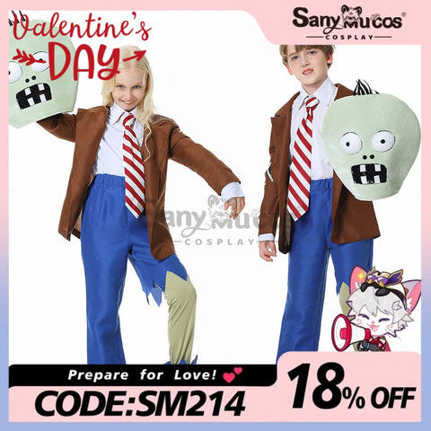 【In Stock】Game Plants Vs. Zombies Cosplay Zombie Costume Kids Costumes