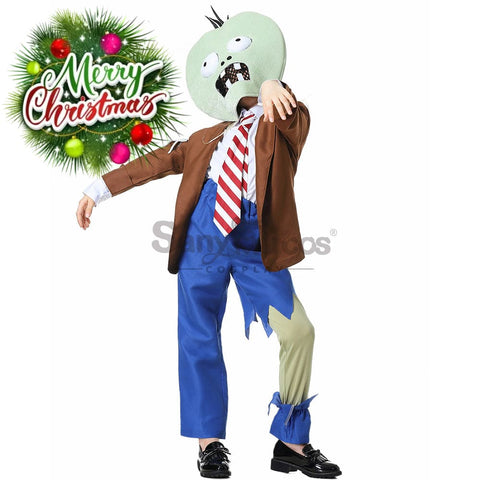 【In Stock】Game Plants Vs. Zombies Cosplay Zombie Costume Kids Costumes