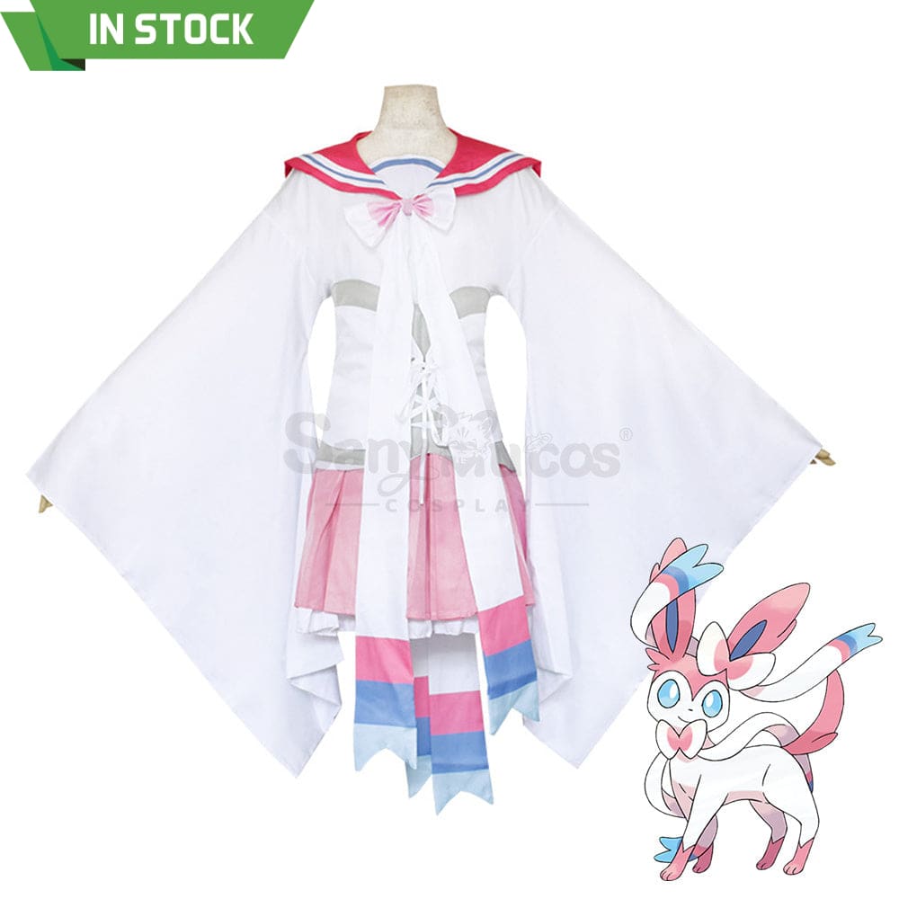 【In Stock】Game Pokemon Scarlet And Violet Cosplay Sylveon Personification Costume Plus Size Costumes