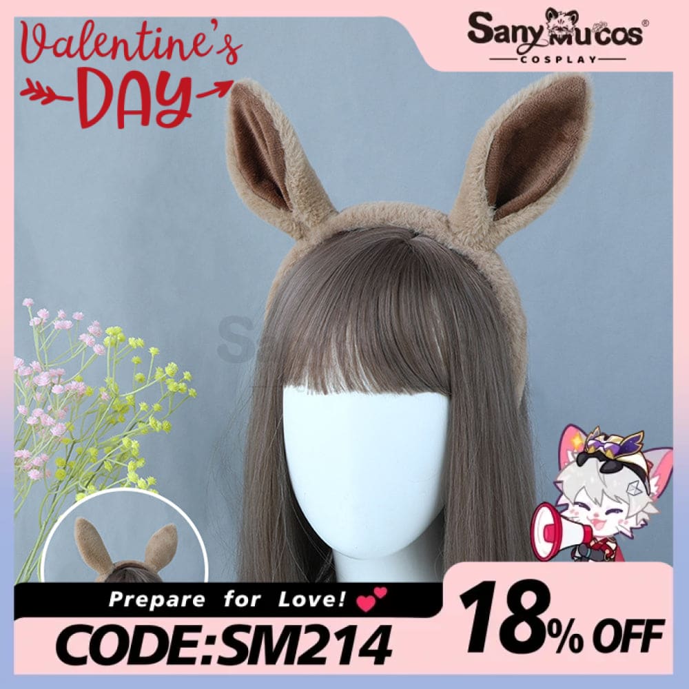 【In Stock】Game Pretty Derby Cosplay Horse Ears Hairband Props Dark Tan Prop