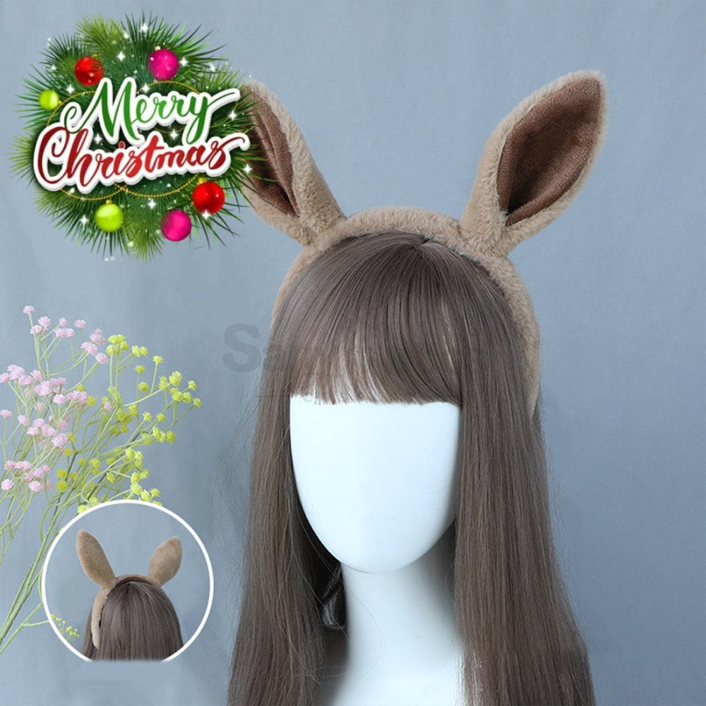 【In Stock】Game Pretty Derby Cosplay Horse Ears Hairband Props Dark Tan Prop