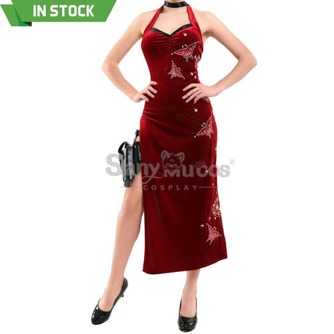 【In Stock】Game Resident Evil 4 Remake Cosplay Ada Wong Cheongsam Costume Costumes