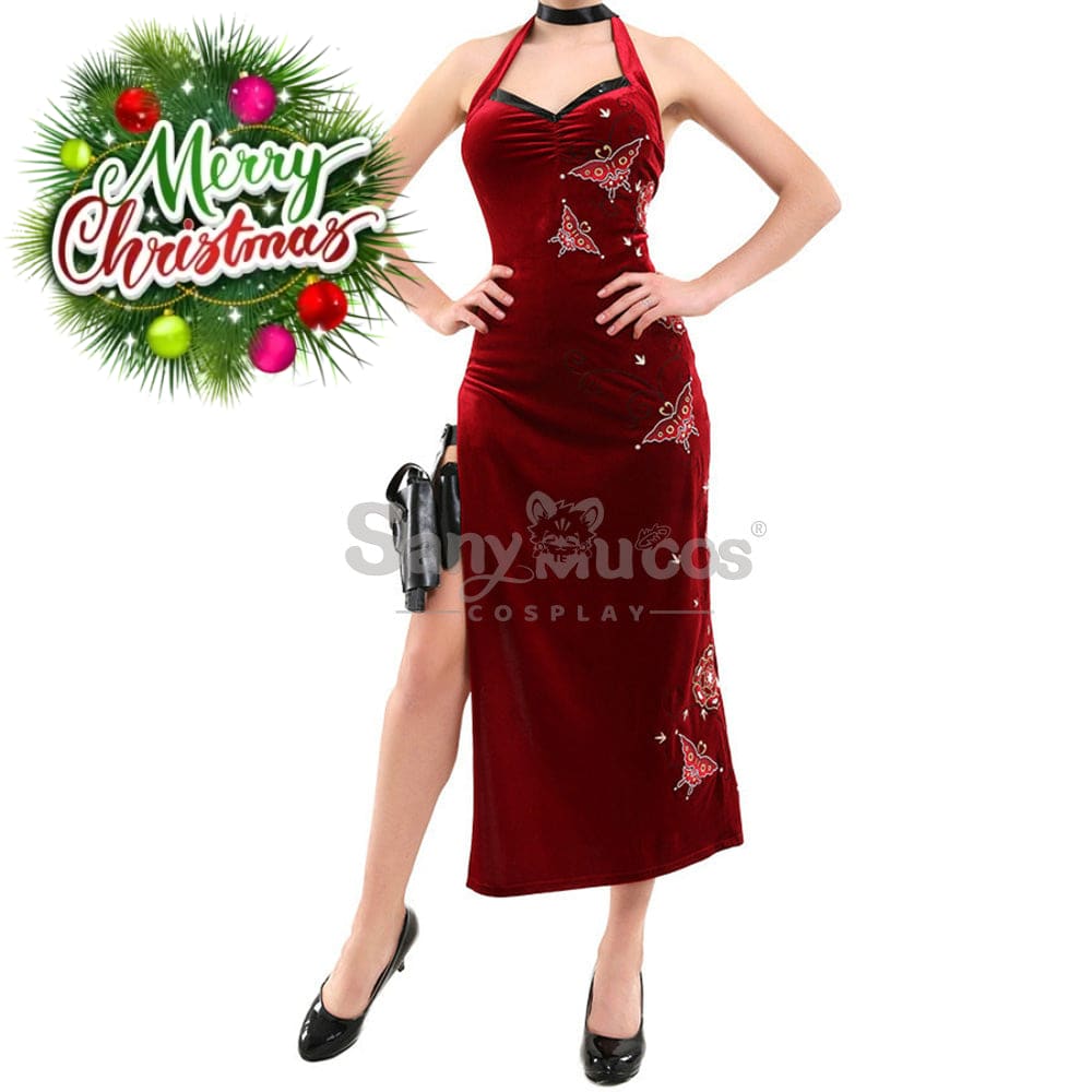 【In Stock】Game Resident Evil 4 Remake Cosplay Ada Wong Cheongsam Costume Costumes