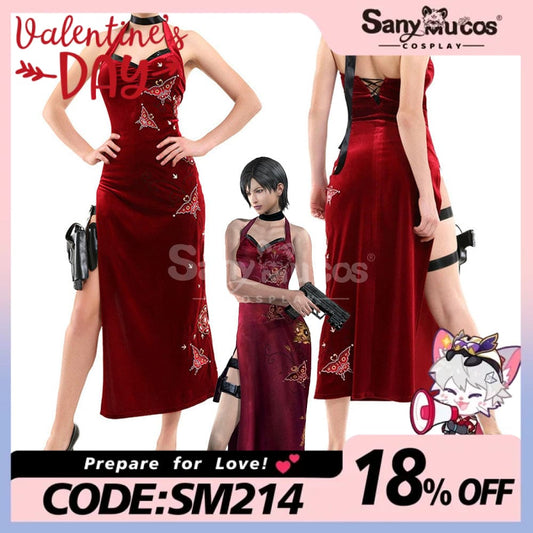 【In Stock】Game Resident Evil 4 Remake Cosplay Ada Wong Cheongsam Costume Costumes 1000