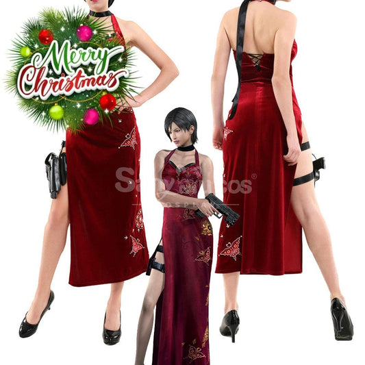 【In Stock】Game Resident Evil 4 Remake Cosplay Ada Wong Cheongsam Costume Costumes 1000