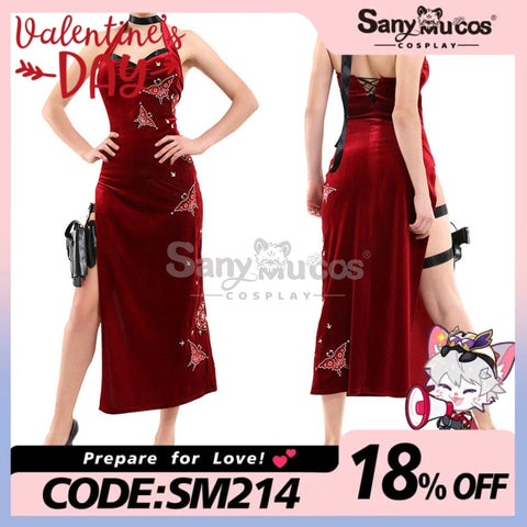 【In Stock】Game Resident Evil 4 Remake Cosplay Ada Wong Cheongsam Costume Costumes