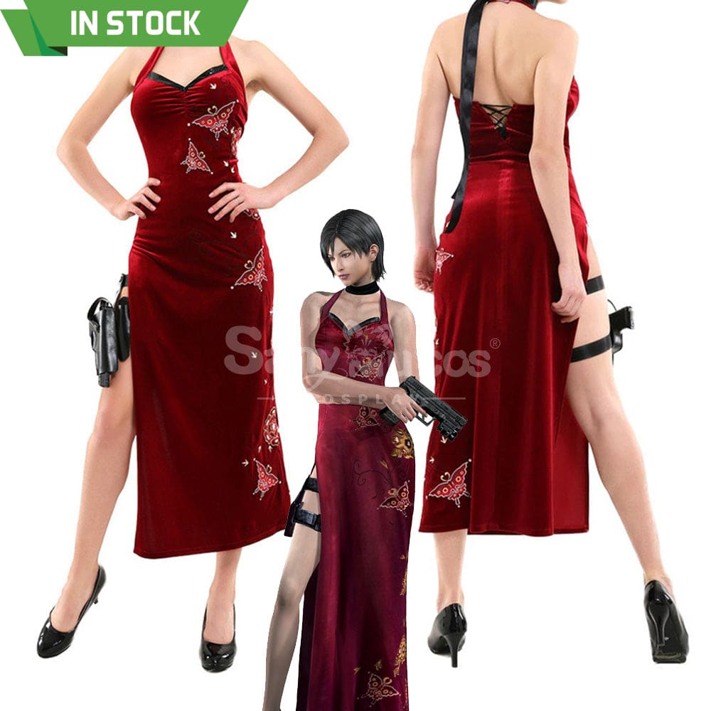 【In Stock】Game Resident Evil 4 Remake Cosplay Ada Wong Cheongsam Costume Costumes