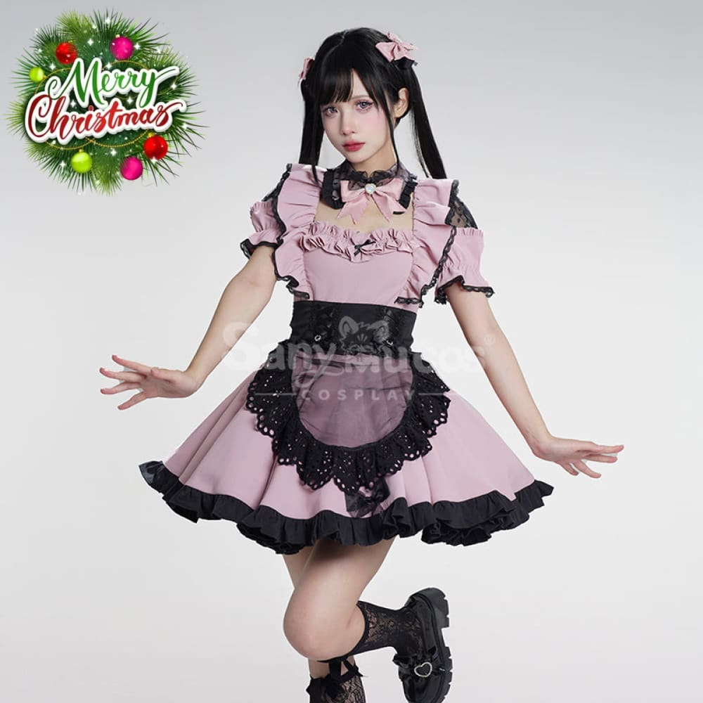 【In Stock】Game Shirogane Maid Club Cosplay Cute Maid Series Cosplay Costume Pink / S Cosplay Costumes