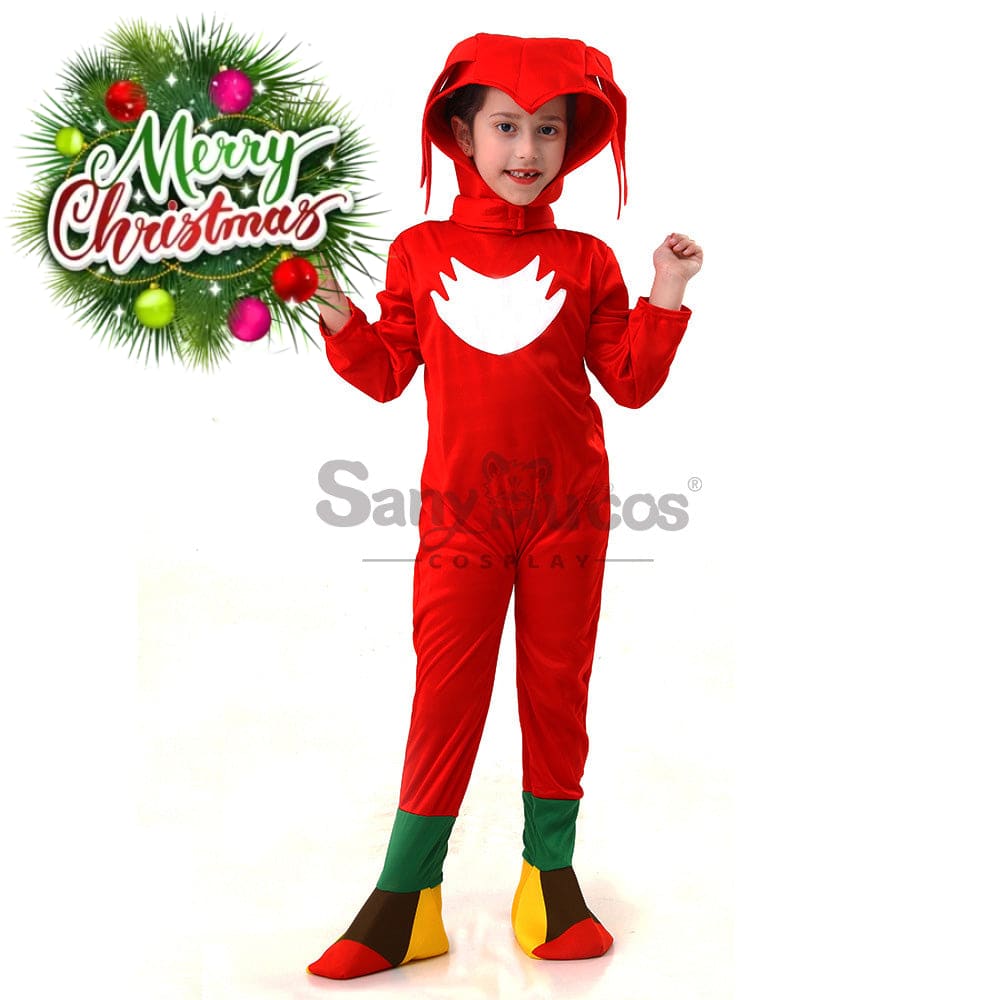 【In Stock】Game Sonic The Hedgehog Cosplay Main Characters Costume Kid Size Knuckles / S Costumes