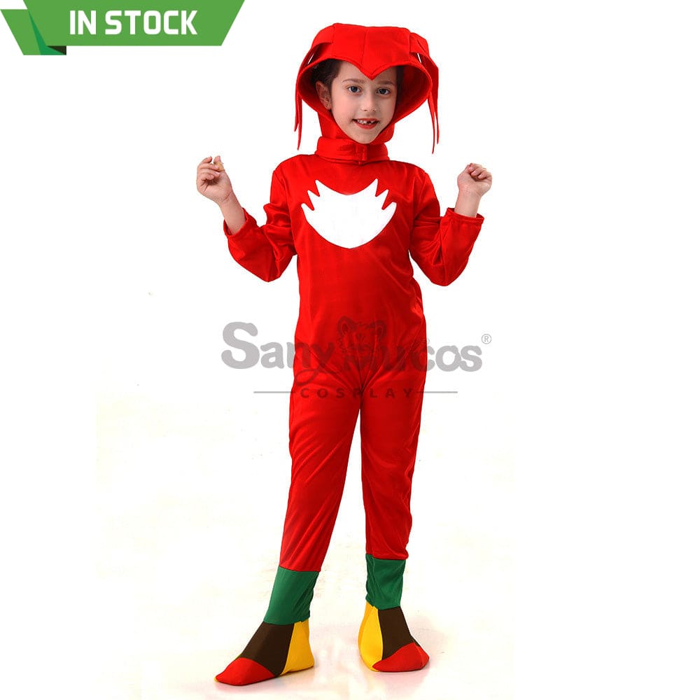 【In Stock】Game Sonic The Hedgehog Cosplay Main Characters Costume Kid Size Knuckles / S Costumes