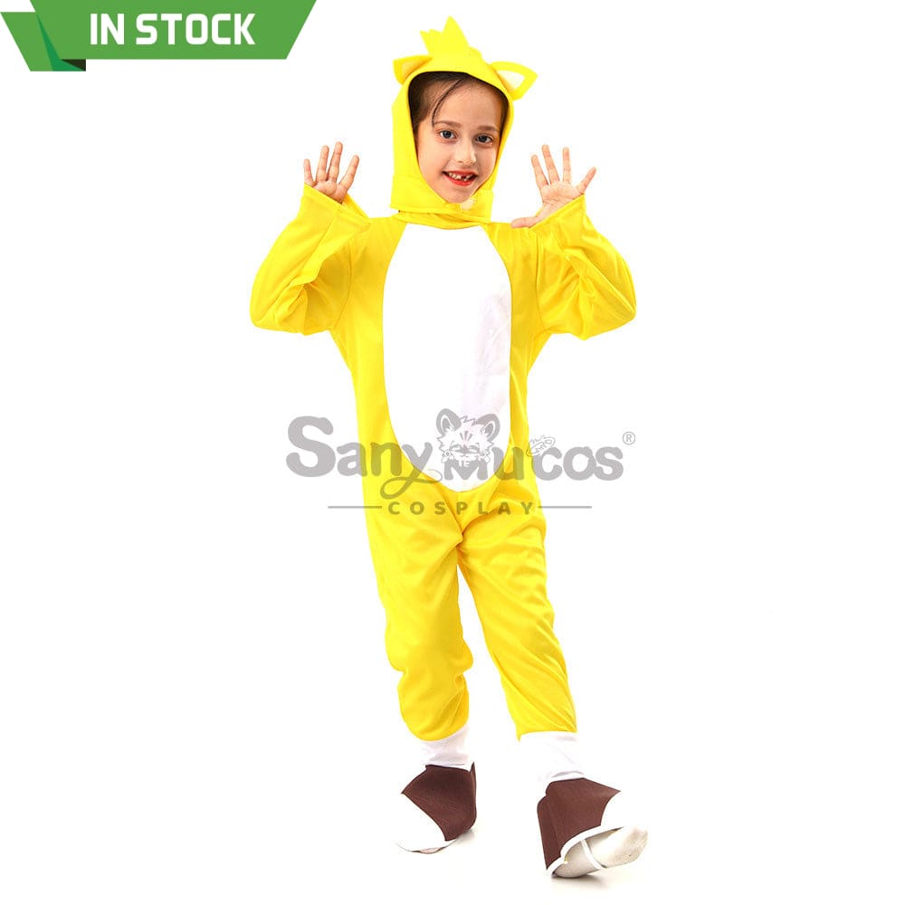 【In Stock】Game Sonic The Hedgehog Cosplay Main Characters Costume Kid Size Tails / S Costumes