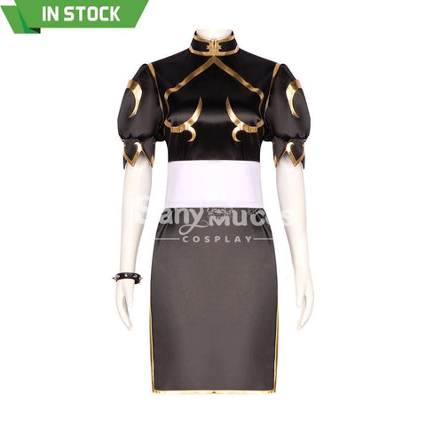 【In Stock】Game Street Fighter Cosplay Chun-Li Costume Plus Size Black / S Costumes